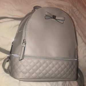 grey book bag
